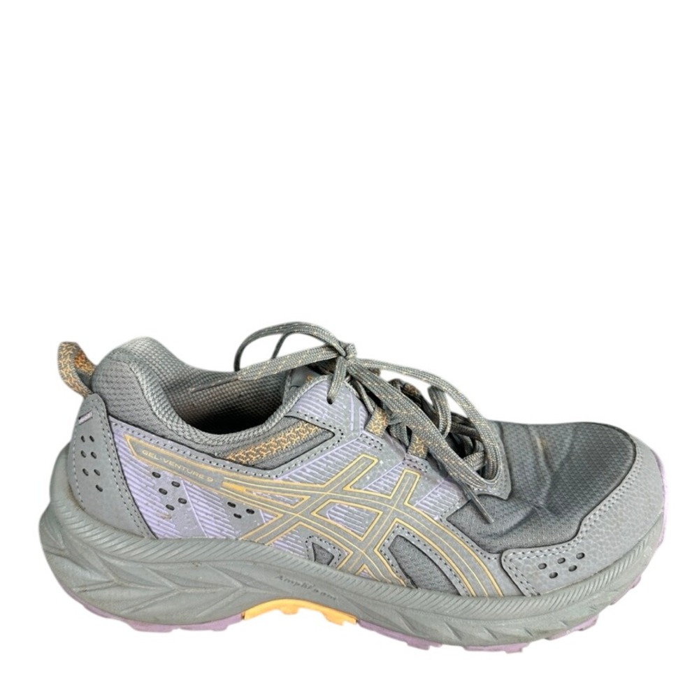 Asics Gel-Venture 9 Womens Trail Running Shoes Grey Lavender Orange Sneakers 8